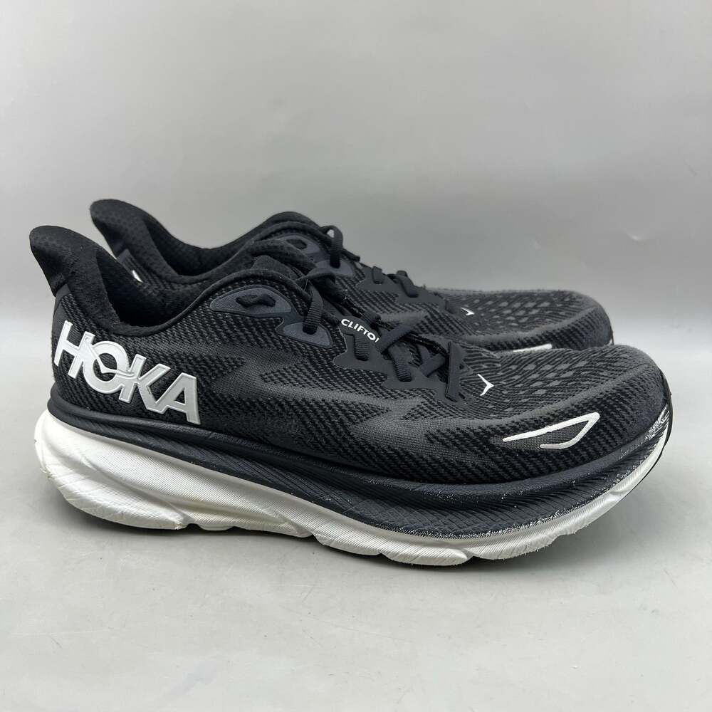 Hoka One One Clifton 9 Running Shoes Men Size 11 D Black Mesh Comfort Sneakers